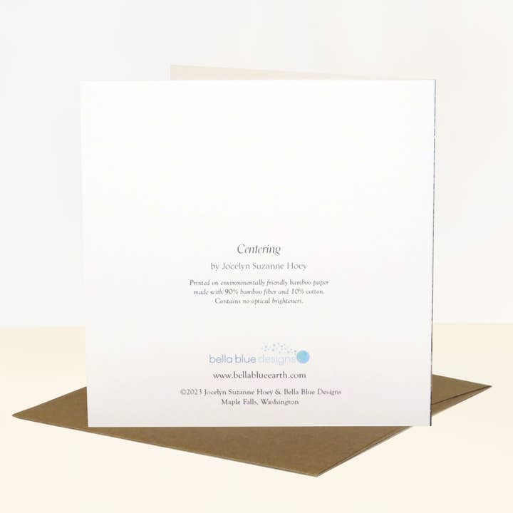 Bella Blue Designs - Wholesale Everyday Greeting Card - Greeting Card on Bamboo Paper - Centering Spirit Square, 5x5