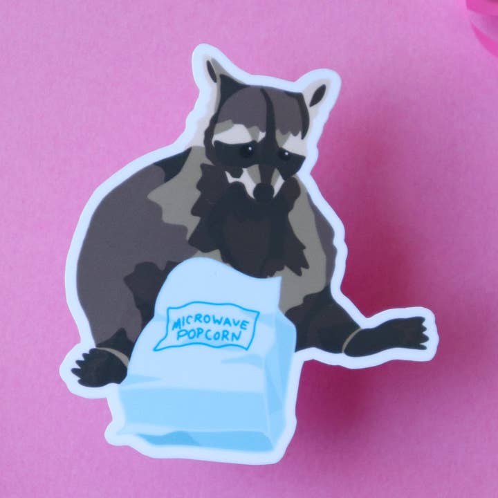 Wasserdichter Vinylaufkleber, Popcorn, Waschbär für den Großhandel von Sticker Hardly Know Her