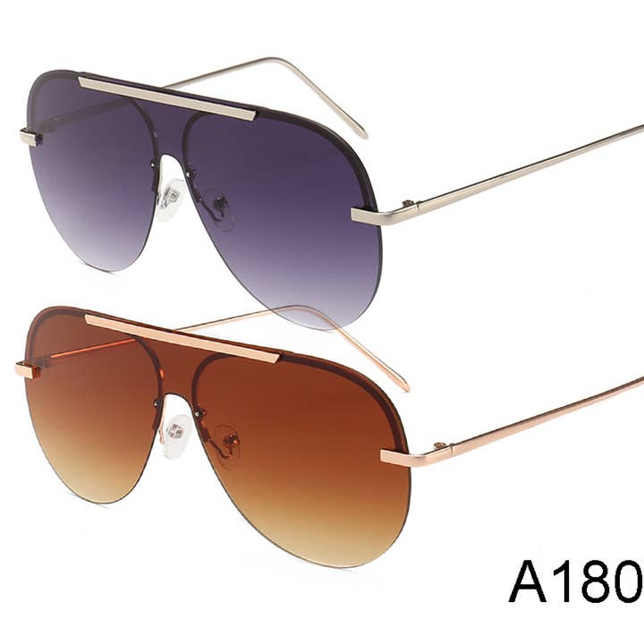 Gafas de sol unisex de moda, A18021, paquete de 12 unidades, Fashion Aviation para venta al por mayor de Trio Trading