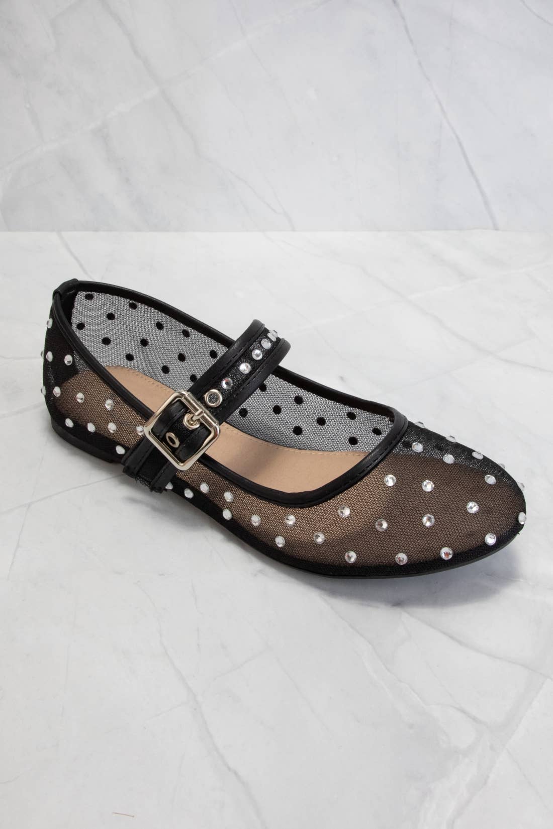 CCOCCI - Vendita all'ingrosso Ballerine - Donna - SF9868 BALLERINE MARY JANE IN RETE CON STRASS3