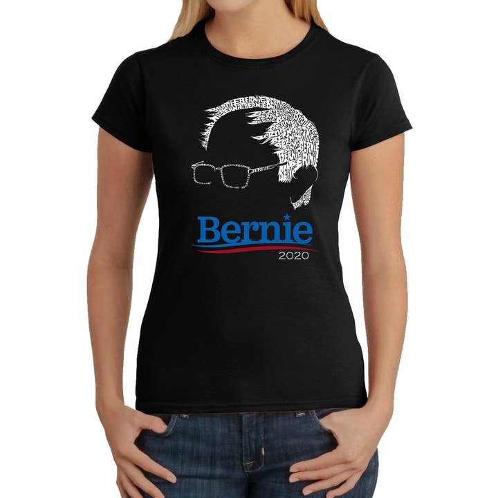 LA Pop Art Women's Word Art T-Shirt - Bernie Sanders 2020 for wholesale by LA Pop Art