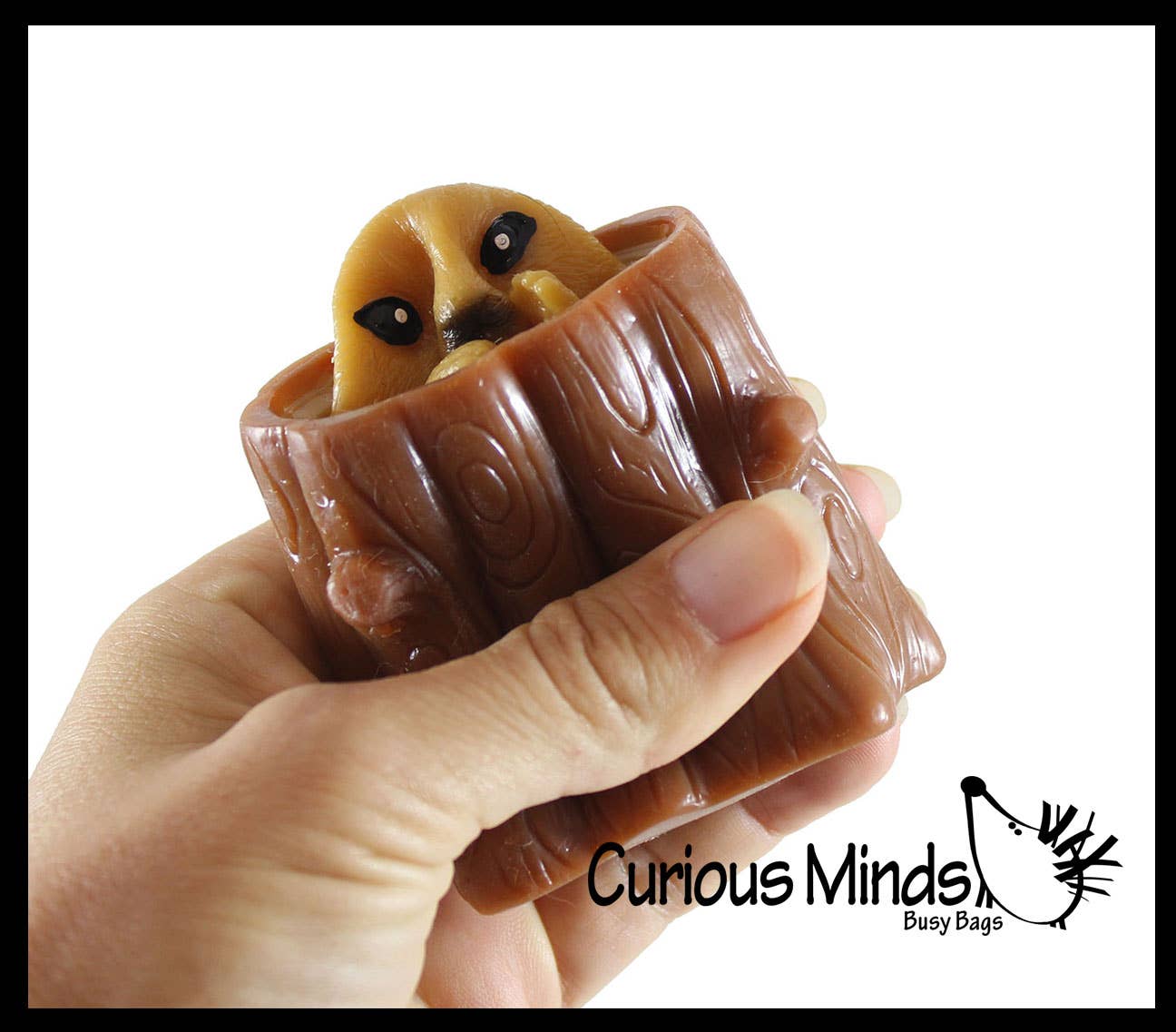Curious Minds Toys - Wholesale Squishy Toy - Kids & Baby - 1 Squirrel in Stump - Adorable Pop Up - Cute Squeeze Toy - F5