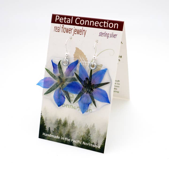 Petal Connection - Venta al por mayor Pendientes colgantes - 69223 Pendientes Flor Borraja1