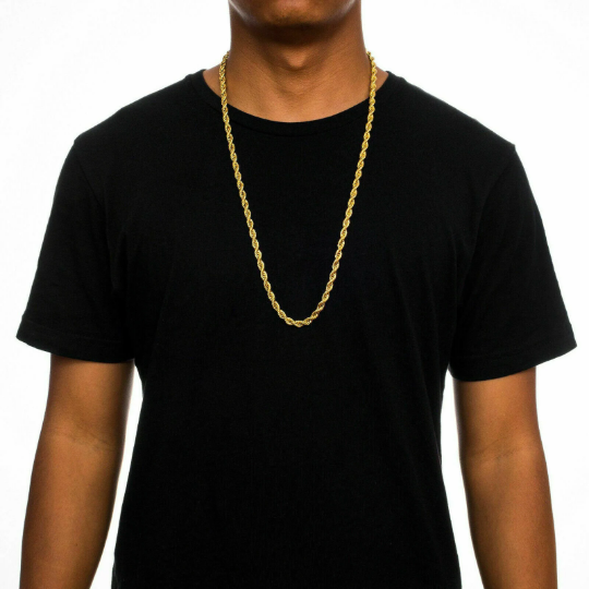 Karrbear – wholesale Link & chain necklace – Solid 10K Yellow Gold 2.5mm Rope Chain Necklace1