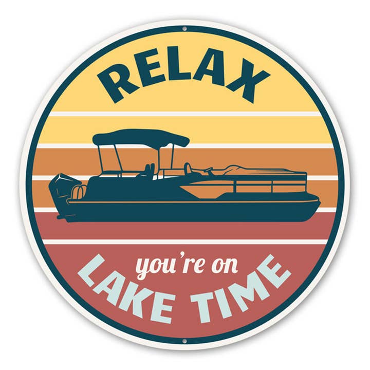 Ontspan op Lake Time Cruiseschip Bord Bootbord voor wholesale door Lizton Sign Shop, Inc