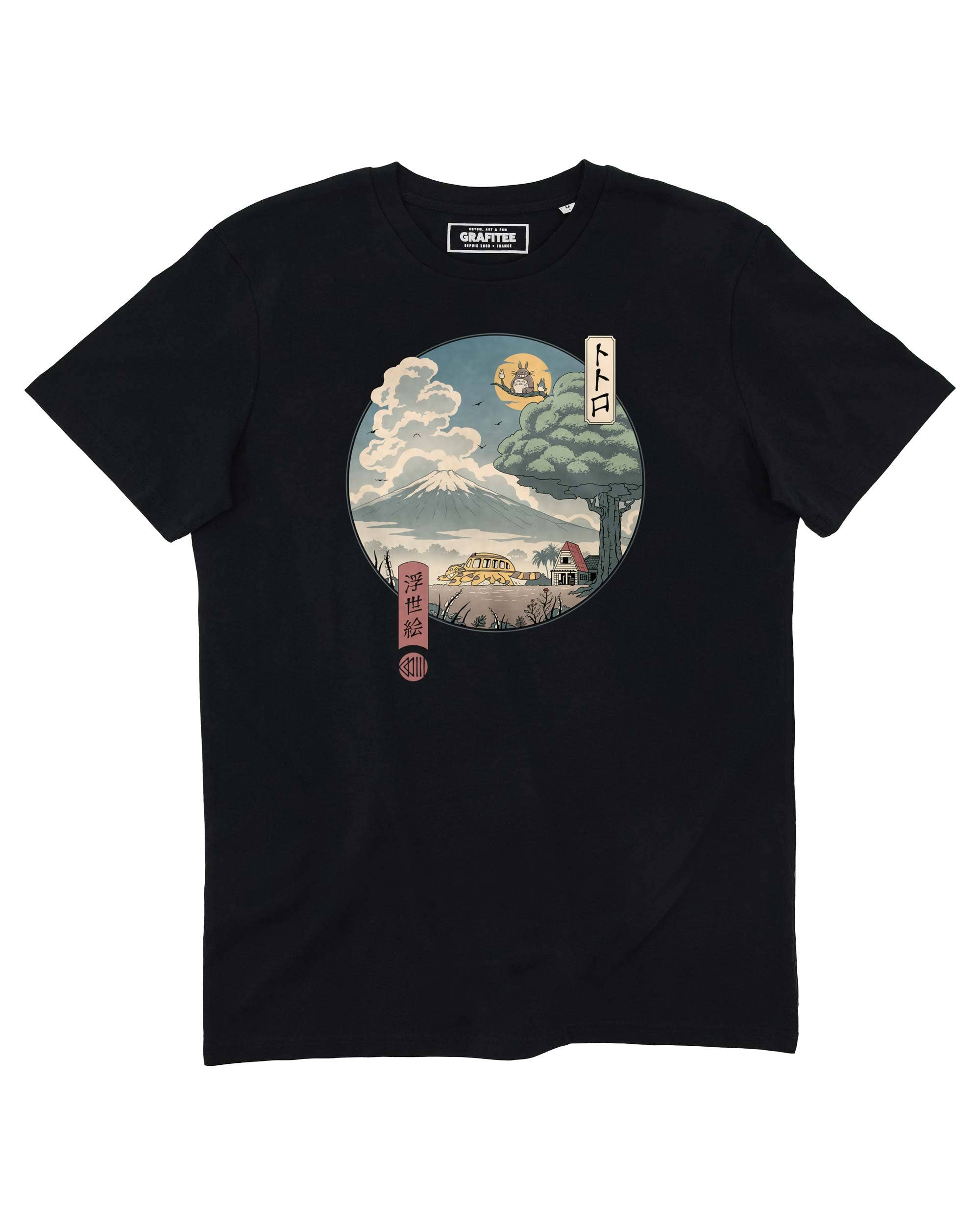 Grafitee - Wholesale Screen Printed T-Shirt - Unisex - Totoro Ukiyo-e T-shirt - Totoro graphic tee1