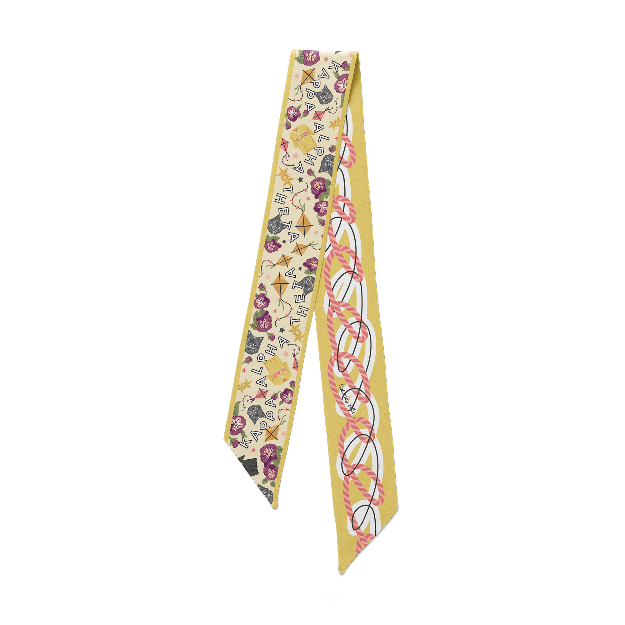 Saturday Silks - Wholesale Scarf - Women's - Kappa Alpha Theta Skinny Scarf0