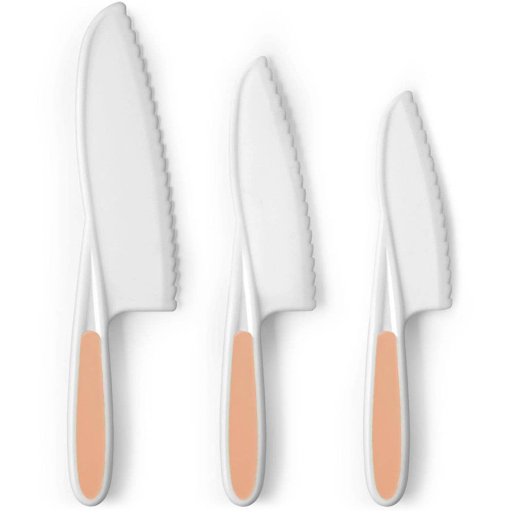 Zulay Kitchen - Wholesale Knife Set - Safety Knife Set for Kids – 3-Piece Montessori Kitchen Tool9