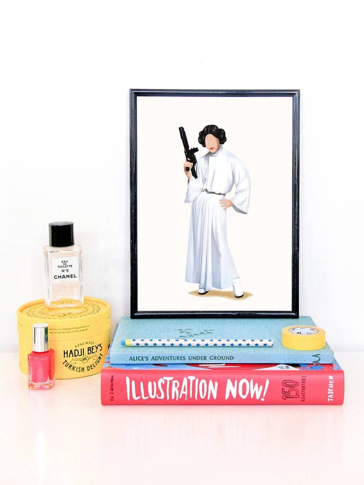 Princess Leia Art Print for wholesale by Draw Me a Song