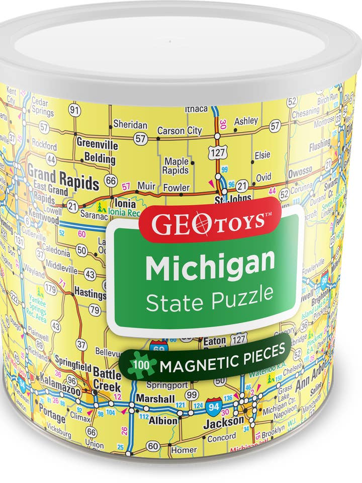 Puzzle magnétique Geotoys 100 pièces - Michigan pour la vente par Geotoys