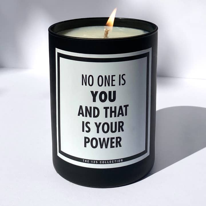 The 125 Collection - Vente Bougie en bocal - Personne n'est vous et c'est votre pouvoir : bougie au soja de 12 oz0