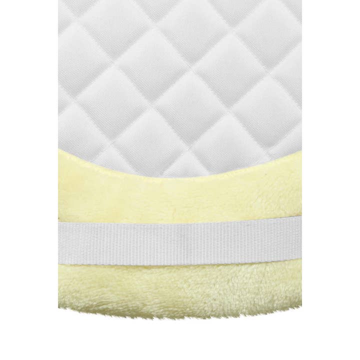 White TuffRider Sherpa Fleece Fully Lined Shaped Saddle Pad for wholesale on Faire