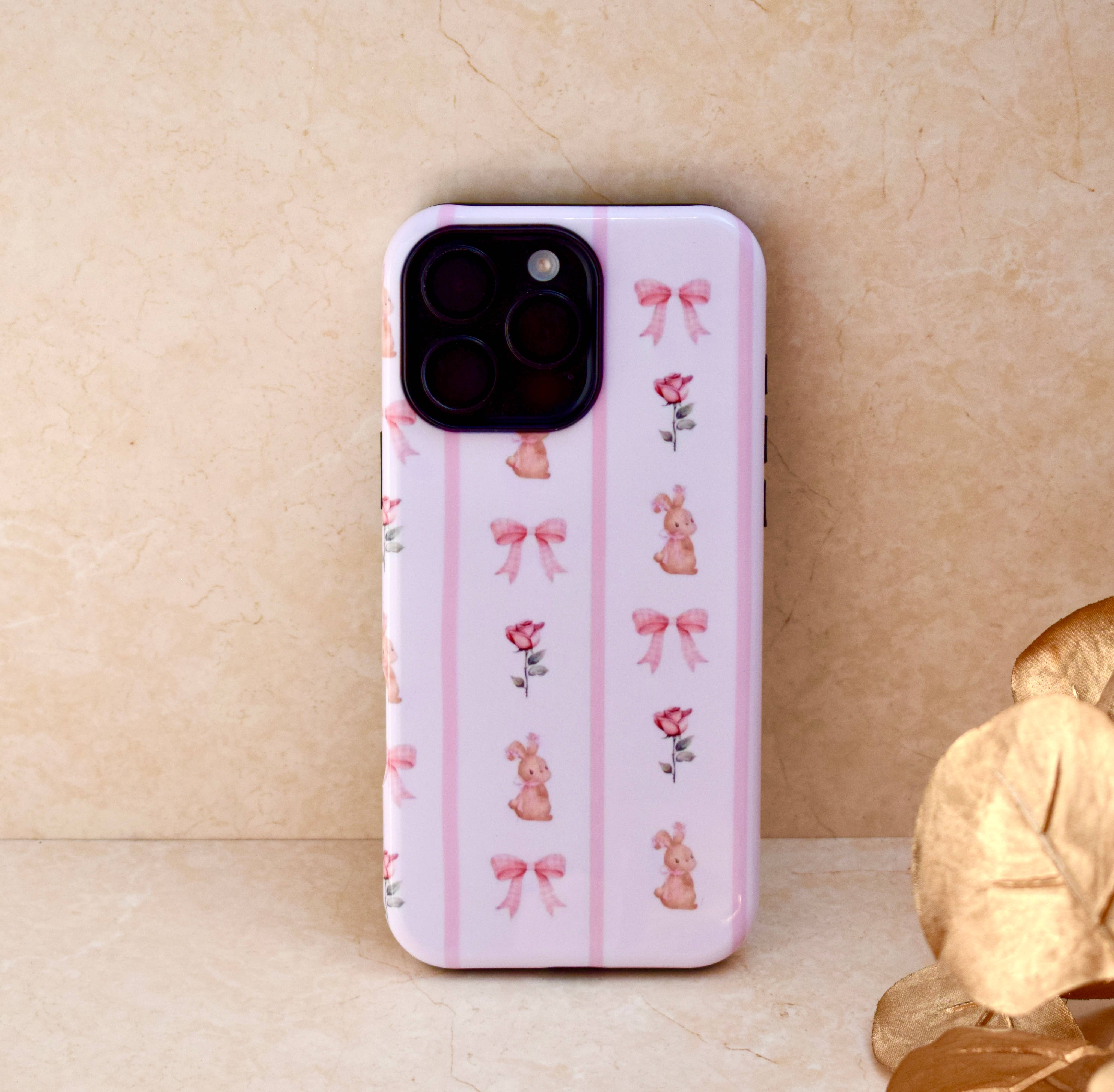 the cute cloud - Vendita all'ingrosso Custodia per cellulare - Donna - Custodia rigida rosa a doppio strato collezione Coquette per iPhone 16 Pro Max13