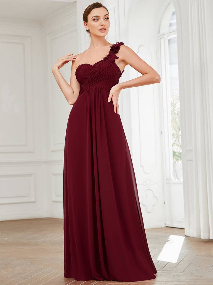 One Shoulder Chiffon Bridesmaid Dresses for wholesale by Ever-Pretty