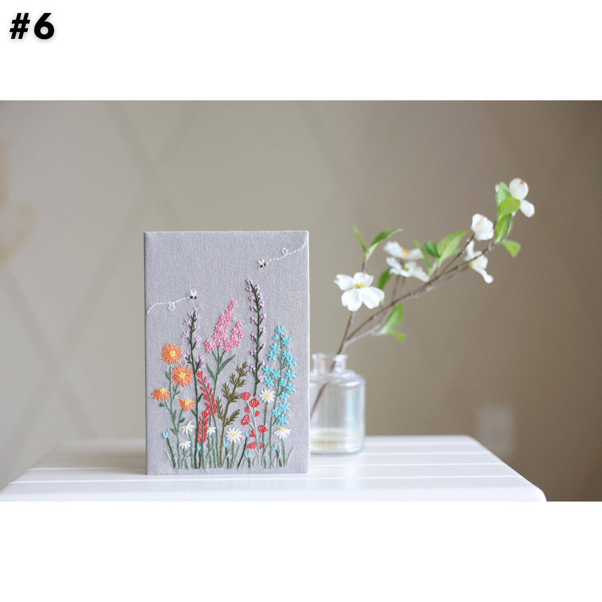 Finer Embroidery - Vendita all'ingrosso Quaderni - Quaderno Ricamato a Mano con Ricamo di Fiori4