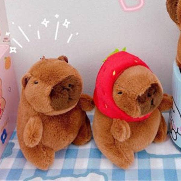 Showcase - Wholesale Stuffed/Plush Toy - Kids & Baby - Capybara in a Hat 9" Kawaii Plush Squishy Pillow Toy (Multiple Styles)
