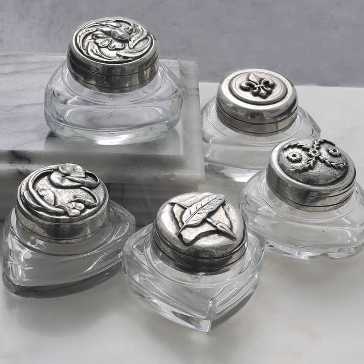 Papier Plume - Wholesale Ink Pad - 1oz/30ml Glass Ink Bottles from France - Air-tight seal