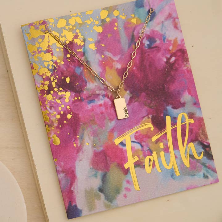 Amira Faith Greeting Card with Pendant Necklace for wholesale by Howard's