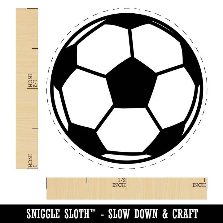 Sniggle Sloth - Wholesale Rubber/Decorative Stamp - Soccer Ball Rubber Stamp for Stamping Crafting Planners2