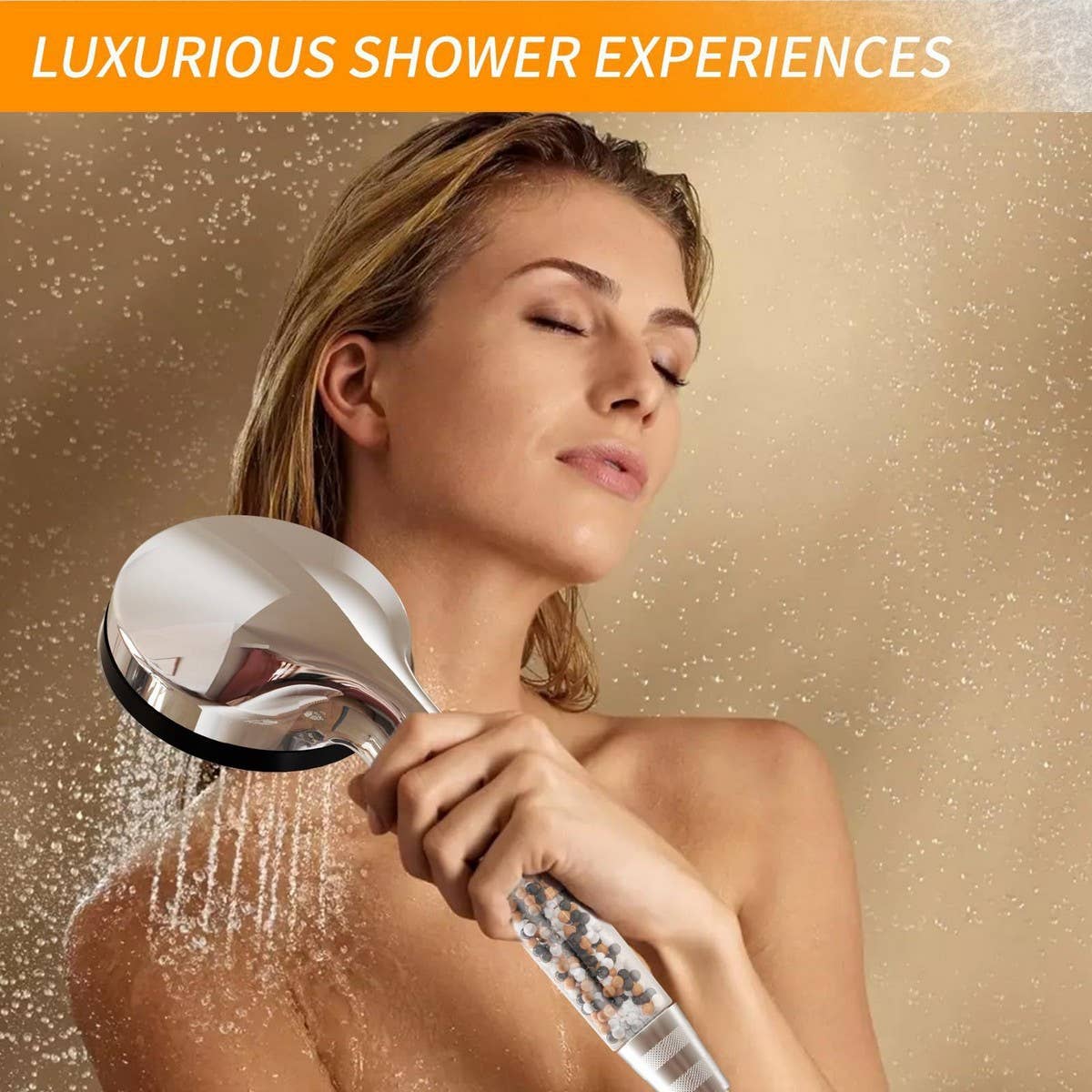 ACCITY - Wholesale Shower Head - 5 SPRAY MINERAL STONE FILTER SHOWER HEAD_CWASC17068