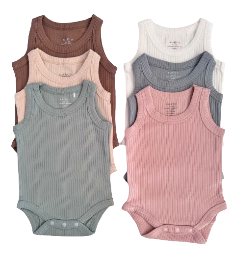 RAI & CO - Wholesale Bodysuit (Non-Footed) - Baby - Basic Singlet Bodysuit5