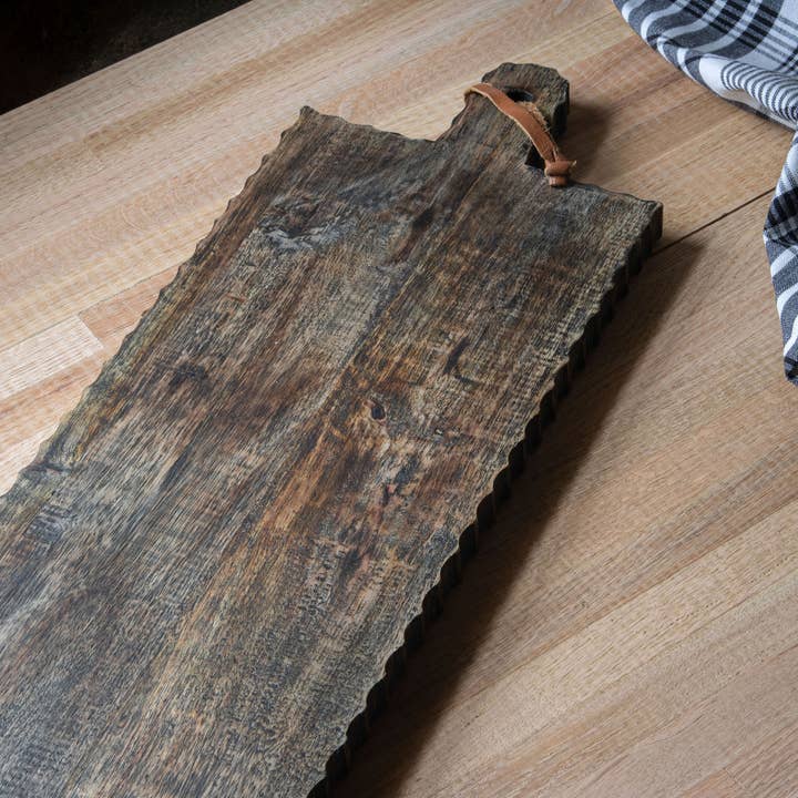 Foreside Home & Garden - Wholesale Cutting Board - Oversized Hand Carved Black Wood Serving Cutting Board