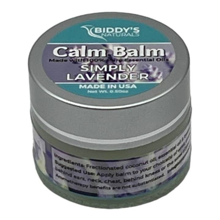 Profumo Solido Calm Balm alla Lavanda Olio Essenziale Puro per la vendita all'ingrosso da parte di Biddy's Naturals