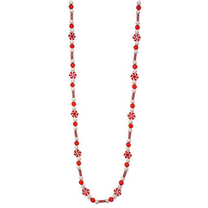 Acrylic Peppermint Candy Garland - 72" for wholesale by Will's Company