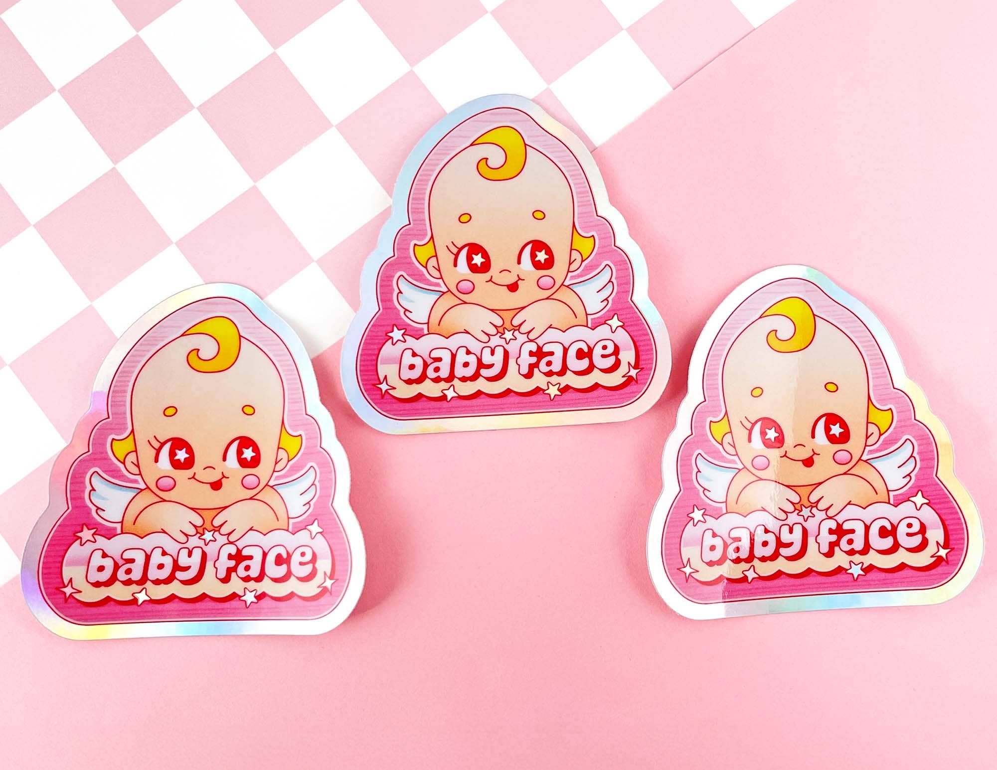 Kidnichols - Wholesale Sticker - Baby Face Holographic Sticker | Baby Doll | Cute | Kawaii4