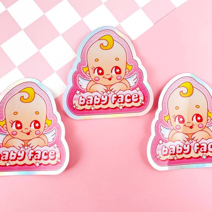 Kidnichols - Wholesale Sticker - Baby Face Holographic Sticker | Baby Doll | Cute | Kawaii4