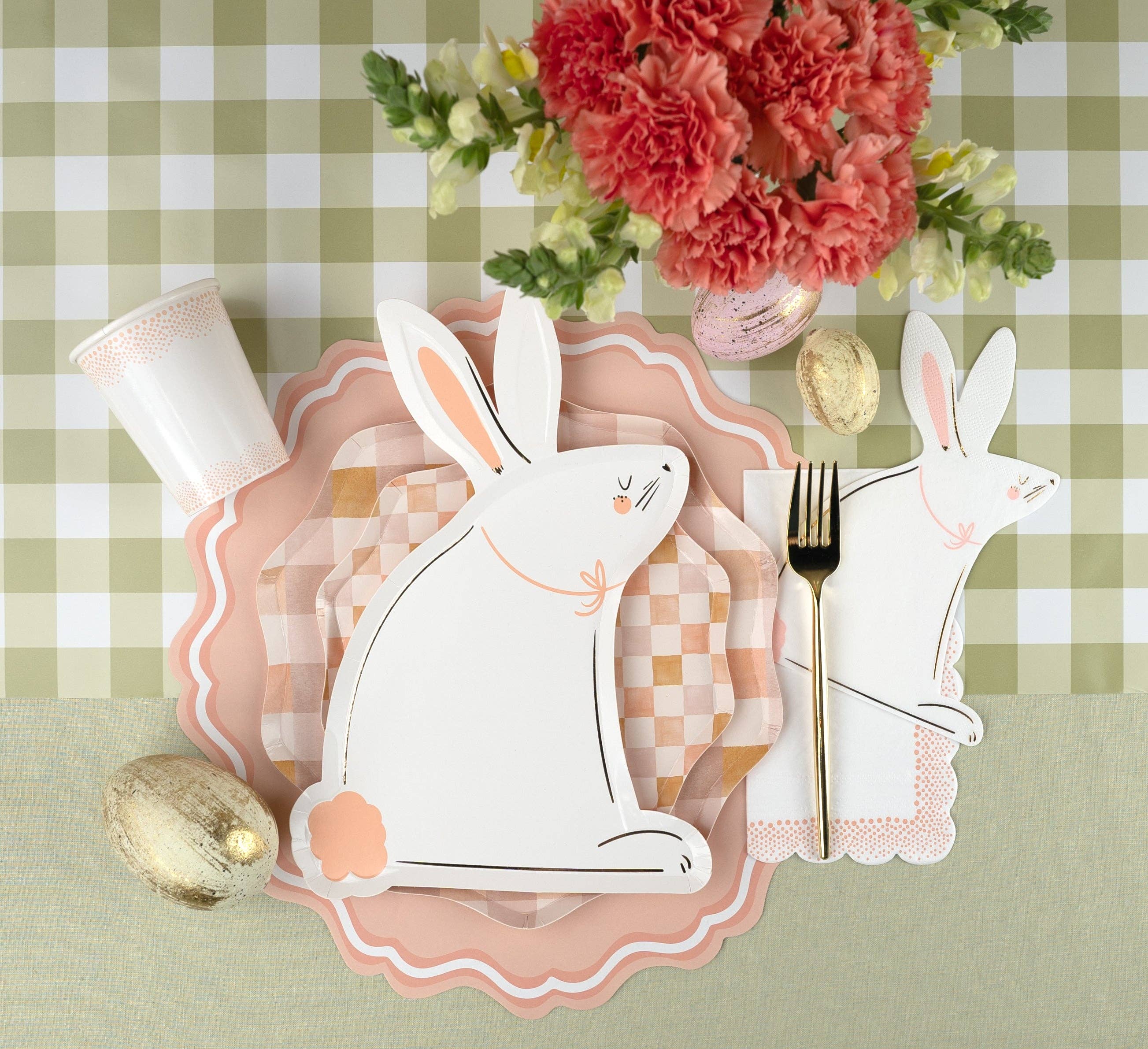 Gatherings by Curated Paperie - Wholesale Disposable Placemat - MCL25-PL21- Peach Fancy Scallop Placemats1