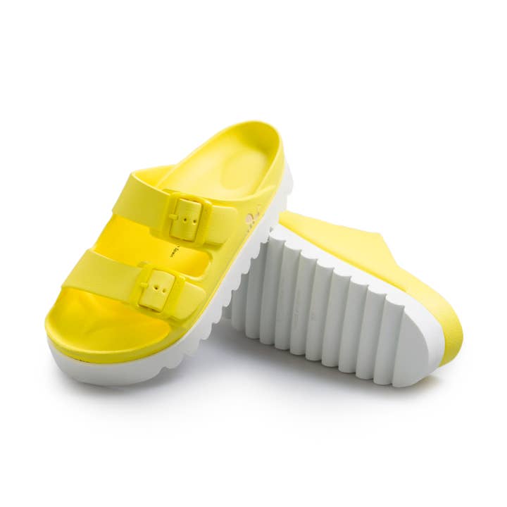 Avispas - Wholesale Sandals - Women's - Sunset Yellow. Vegan Sandals With Buckles And Platform2