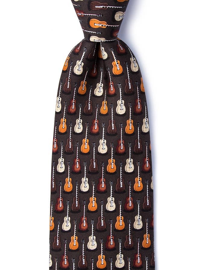 Unplugged Tie - Brown Silk for wholesale by Alynn