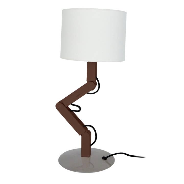 GERI - Taupe Wood Articulated Bedside Lamp, Wangué for wholesale by Tosel Shop