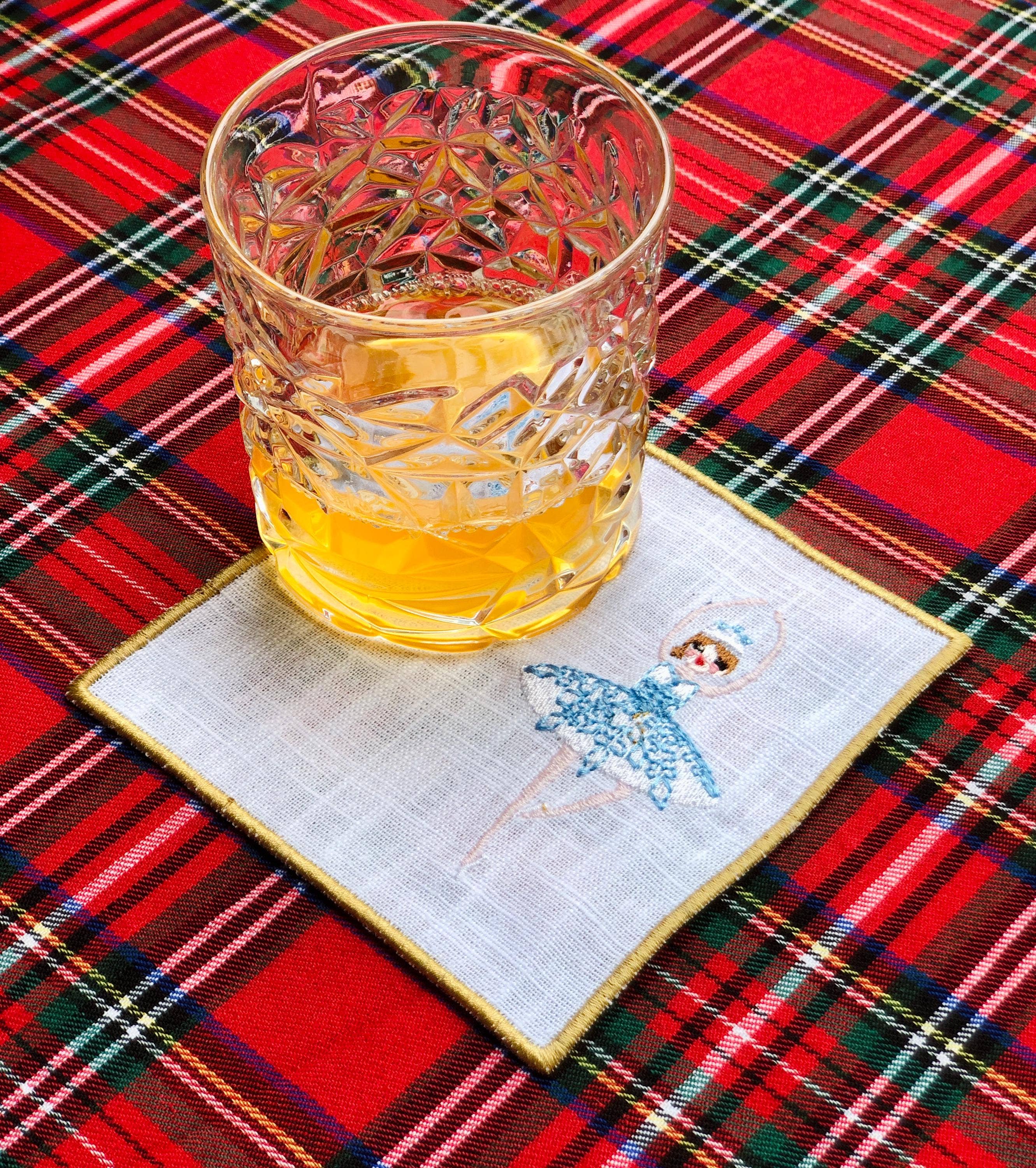 Belle Linen - Wholesale Coasters - Set of 4 Christmas Nutcracker & Snow Queen Cocktail Napkins7