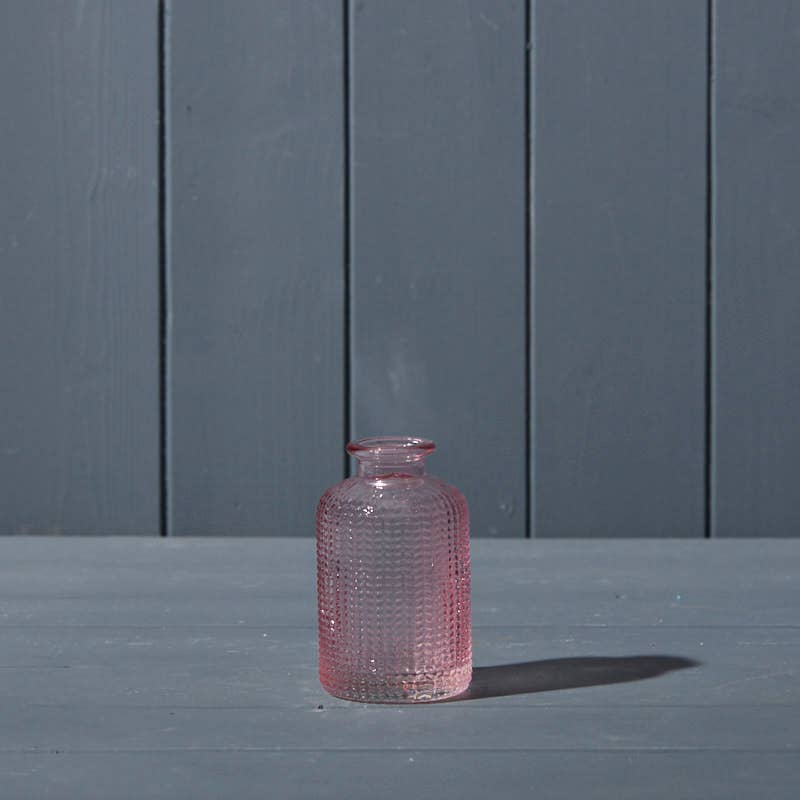 Satchville – wholesale Vase – Lavender Dimpled Glass Bottle
