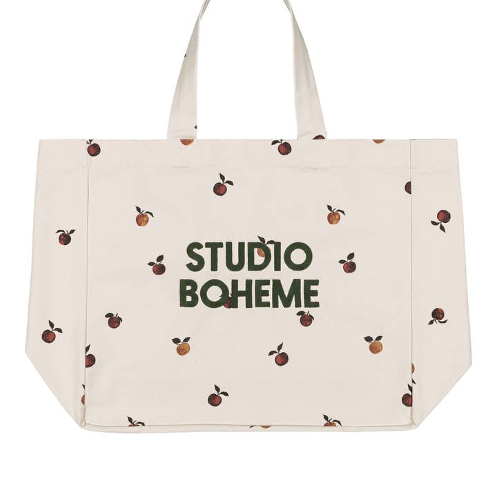 Studio Bohème Paris - Wholesale Tote Bag - Kids - Patrick Ecru Pommes tote1