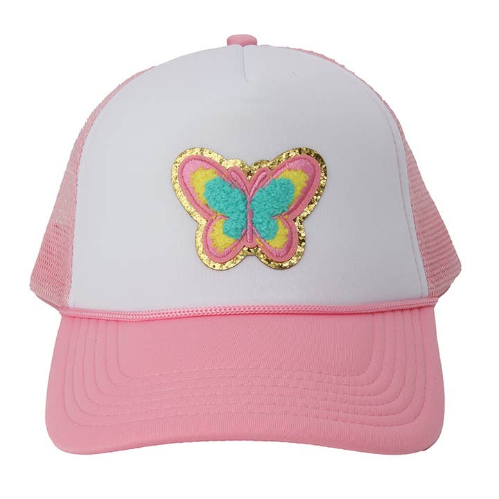Sparkle Sisters by Couture Clips - Wholesale Kids Hat - Kids - Chenille Butterfly Trucker Hat