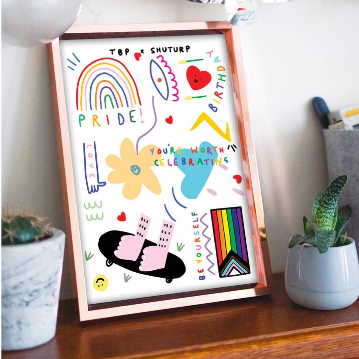 Two Brides Presents - Wholesale Art print - LGBTQIAP2S+ VIBES Art Print0