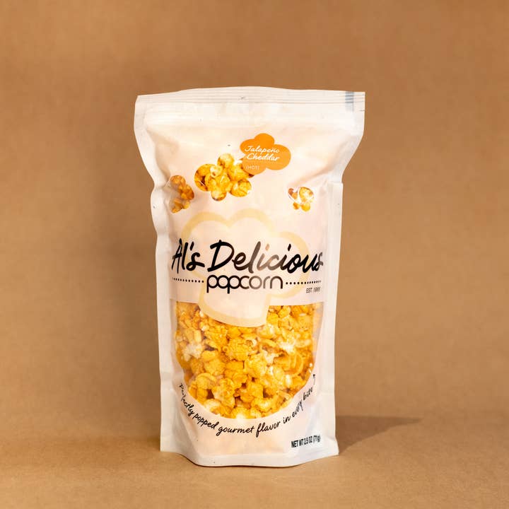 Jalapeno Cheddar Popcorn - 2.5oz for wholesale by Al's Delicious Popcorn