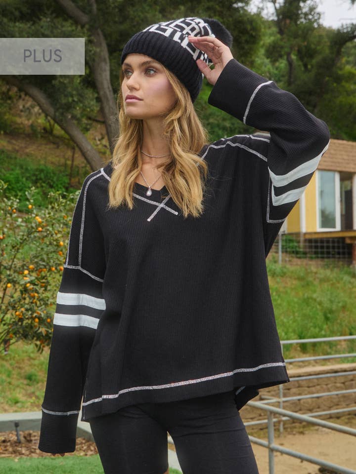 Plus Baby Thermal Knit Pullover for wholesale by Oddi