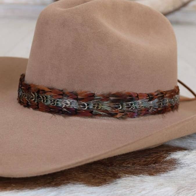 Fjerhattebånd - Brazos for engroshandel hos Willow Lane Hat Co.