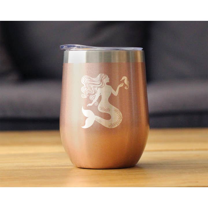 bevvee - Wholesale Insulated Mug/Tumbler - Mermaid Insulated Wine Tumbler - Beach Gifts and Decor9