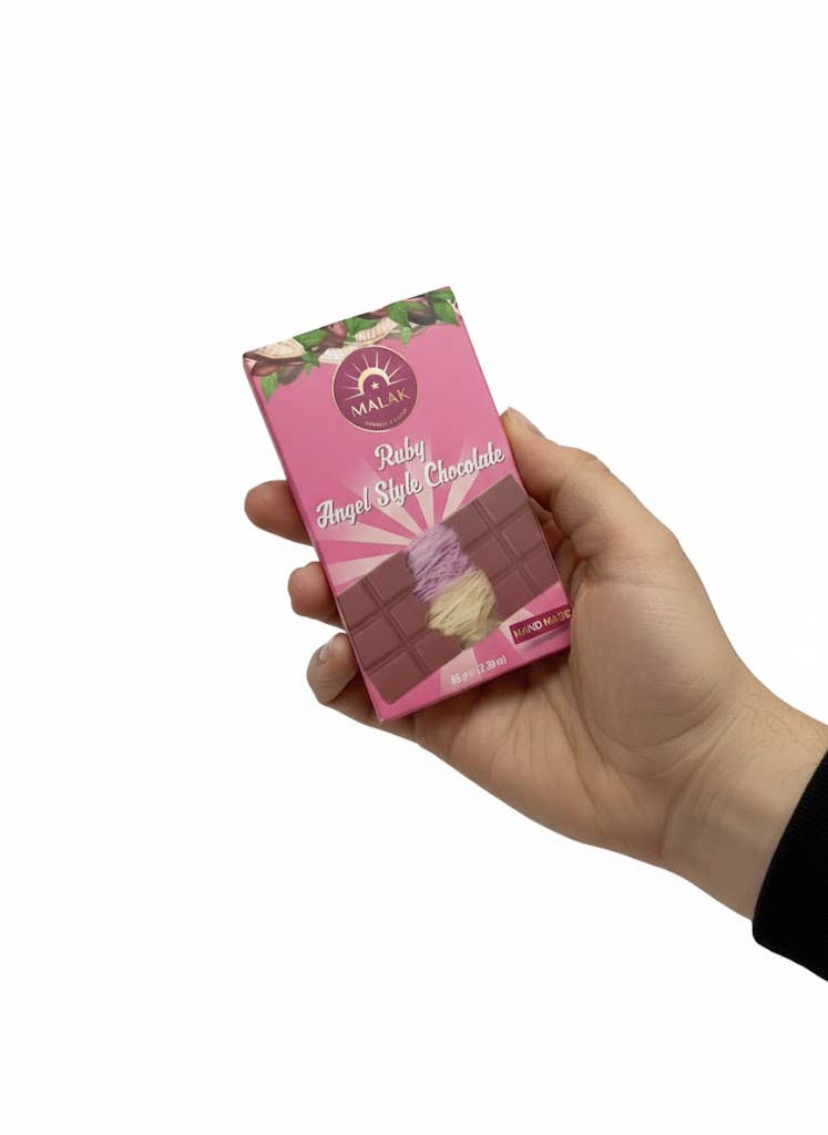 Aladdin - Wholesale Chocolate Bar - Malak Angel Hair Ruby Chocolate with Pistachio & Cotton Candy - 65gr1