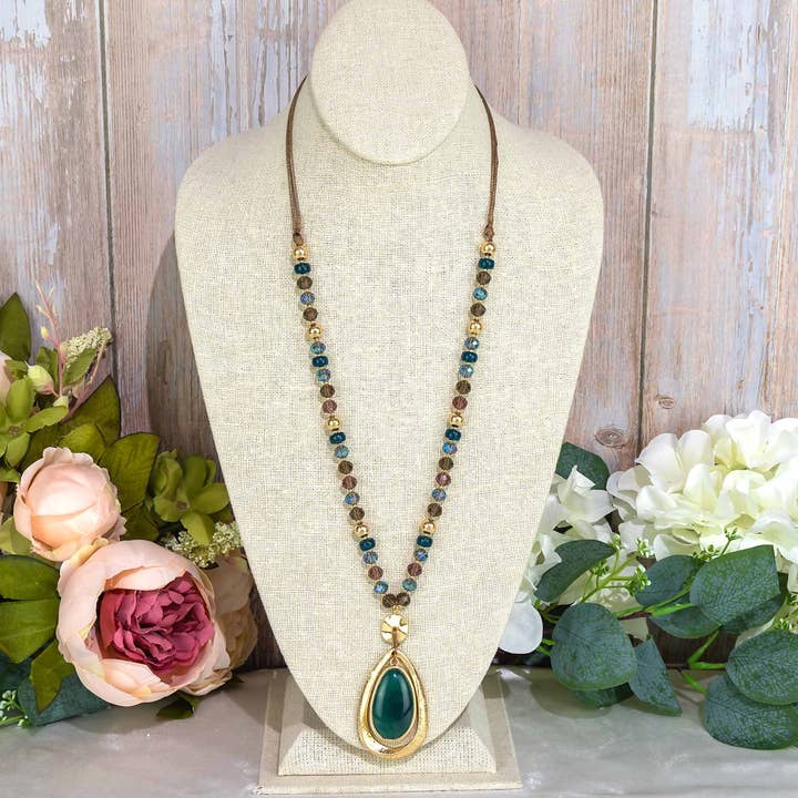 caroldauplaisejewelry - Wholesale Pendant/Charm Necklace - Dauplaise Jewelry - Emerald Orbit Elegance