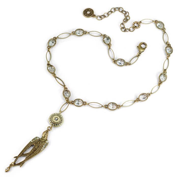 Collier Vintage Oiseau Hirondelle N1290 pour la vente par Sweet Romance Jewelry