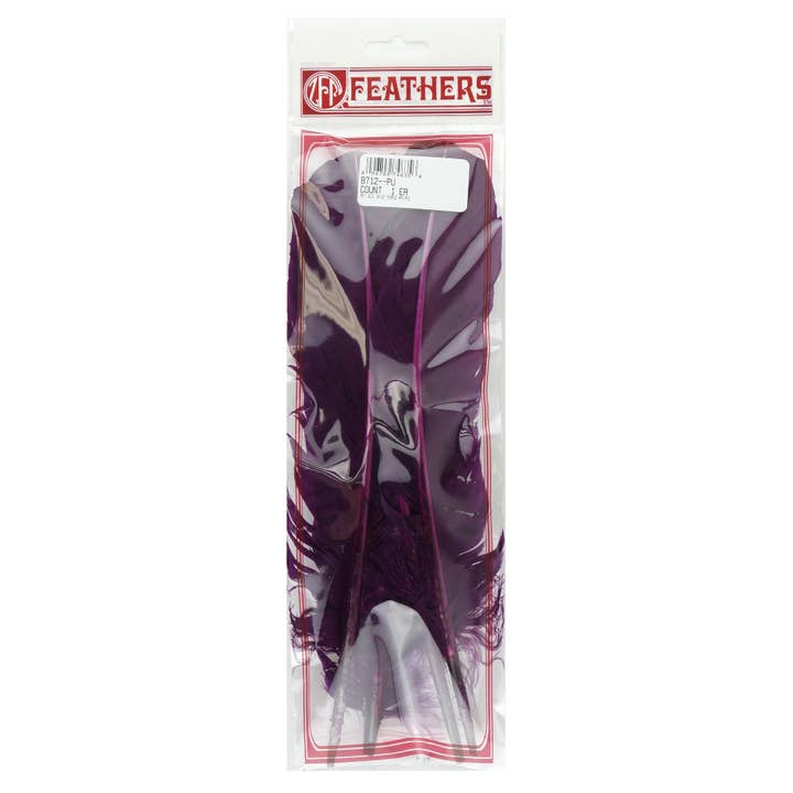 Zucker Feather Products – material para artesanato por atacado – Penas de Turquia Penas Tingidas - Roxo3
