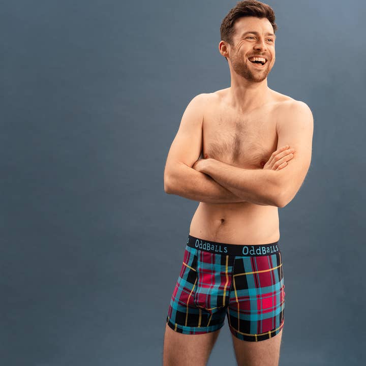 OddBalls - Wholesale Underwear - Men's - Tartan - Mens Cotton Boxer Shorts4