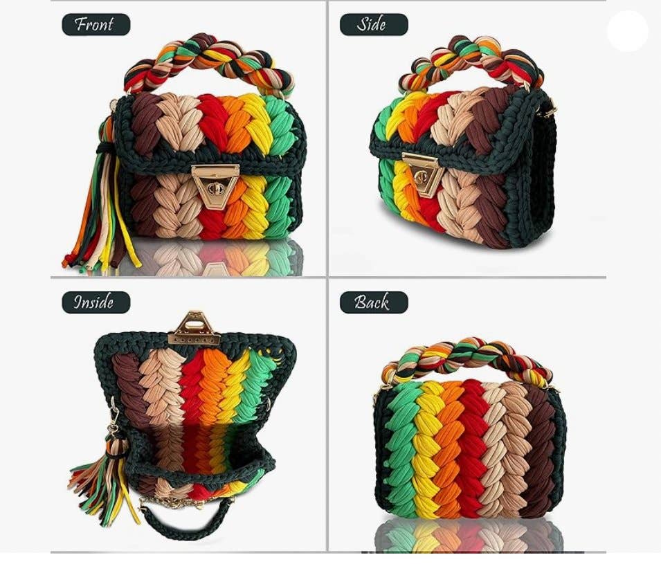 CHQEL – wholesale Kuvertväska - Dam – CHQEL kvällskopplingsväska för kvinnor, handgjort virkat bröllop2