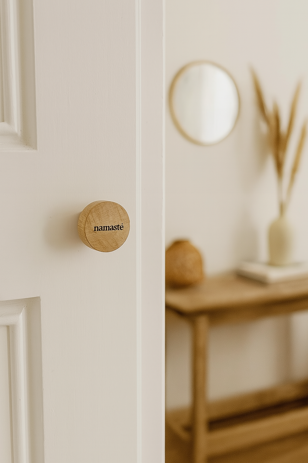 Atelier HM Design - Vendita all'ingrosso Manopola/pomello - Set di 6 pomelli per cassetti in legno Namaste, 35x25mm7